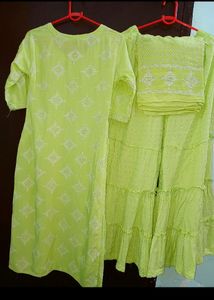 Green All Over Suit For Girls/all Over Suit With Full Duptta/green Shrara Suit For Ladies