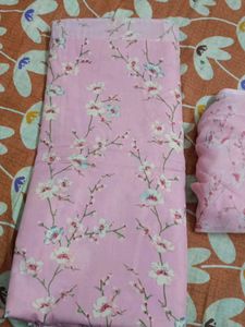 Pink Colour Dress Material With Dupatta