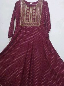 Anarkali Solid Kurta