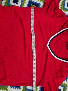 Red V-Neck Tee