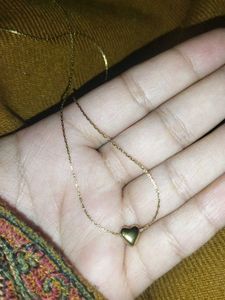 Anti Tarnish Aesthetic 💜Heart Shape Golden Chain