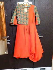 New Orange Stylish Kurti 🧡