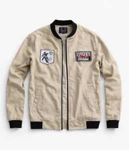 Retro Patched Bomber Jacket