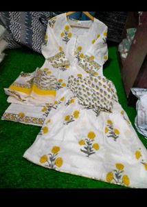 3 Piece Cotton Sharara Set..