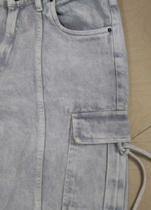 Light Wash Cargo Jeans