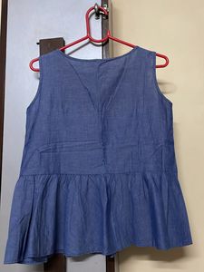 Peplum Top With Embroidery