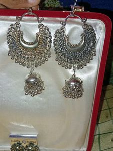 Silver Oxidised New Earrings Three Pair Combo