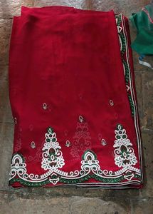 Red Heavy Ethnic Saree