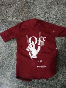 Maroon Graphic Short Sleeve Shirt