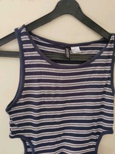 Hnm Blue Side Cut Dress