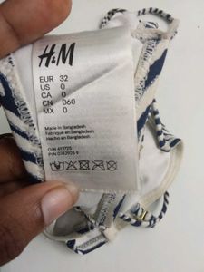 H&amp;M  Zebra Print Bikini Top