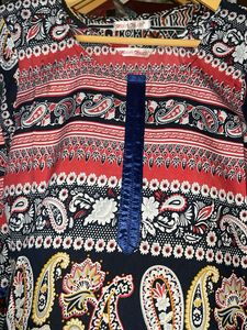 Paisley Print Tunic Top