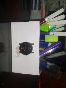 Handmade Cardboard Pencil organizer With Watch