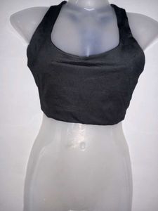 Black Important Sports Bra