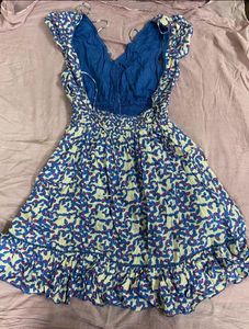 Open Back Mini Shimmery Dress