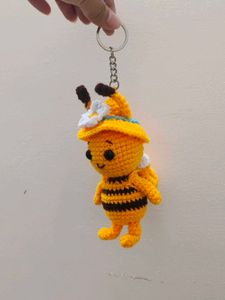 Bee Crochet Keychain