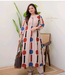 Polka Dot Anarkali Kurti Set