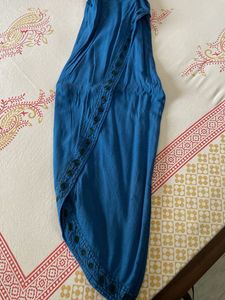 Blue corset and dhoti pants set