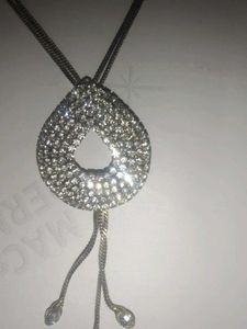 Sparkly Teardrop Pendant Necklace