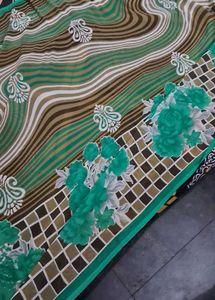 New Olive Chiffon Soft Daily Wear Saree