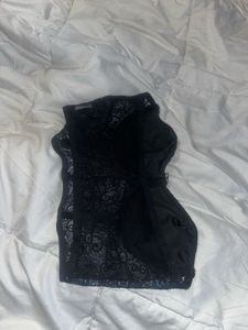 Black Lace Bustier Top