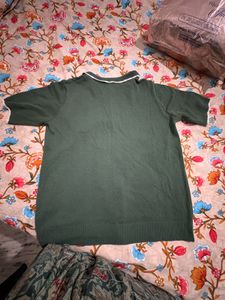 Green Knit Cardigan Top