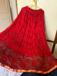 Red Maxi Skirt