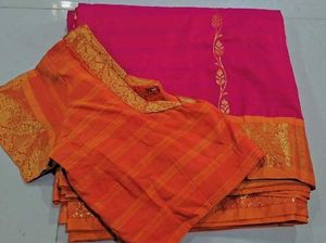 Pink & Orange Saree