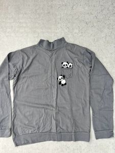 Cute Panda Print Long Sleeve Top