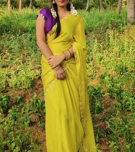 Elegant Yellow Saree