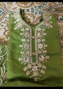 Elegant Green Embroidered Kurta Set