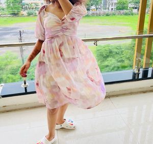 Floral Print Fit &amp; Flare Dress