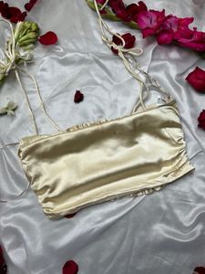 Zara Satin Crop Top