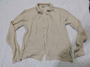 Beige Collared Shirt