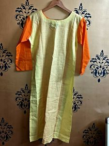 Stylish Orange &amp; Yellow Kurti