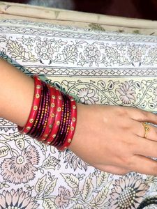 Red &amp; Gold Bangle Set