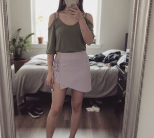 Cute offshoulder Top with cutout strap sleeve