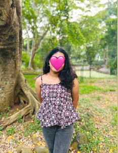 Cute Floral Peplum Top