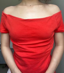 Red Off-the-Shoulder Top