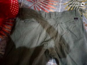 Olive Green Casual Trousers