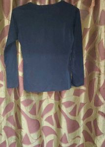 Navy Long Sleeve Top