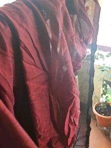Ready to wear  Maroon Khadi Cotton Handloom Saree