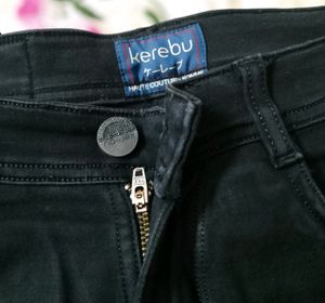 Kerebu Black Denim Slim Fit Jeans (Men)