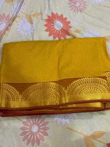 Katpadar Saree Gold Colour