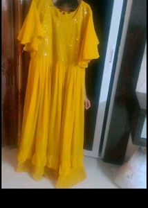 Elegant Yellow Party Dress