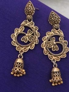 Floral Jhumka Earrings