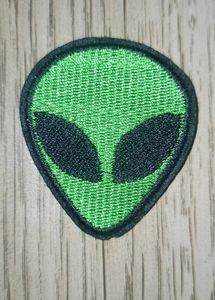 Iron On Applique/Patch- Alien head/Face