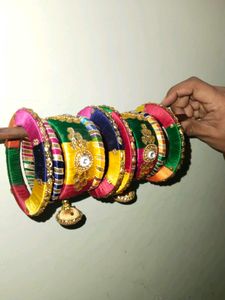 Colorful Silk Thread Bangles