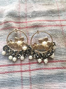 Black Beaded Earrings