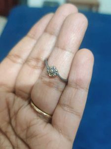 Floral 92.5 Silver Ring With Marcasites